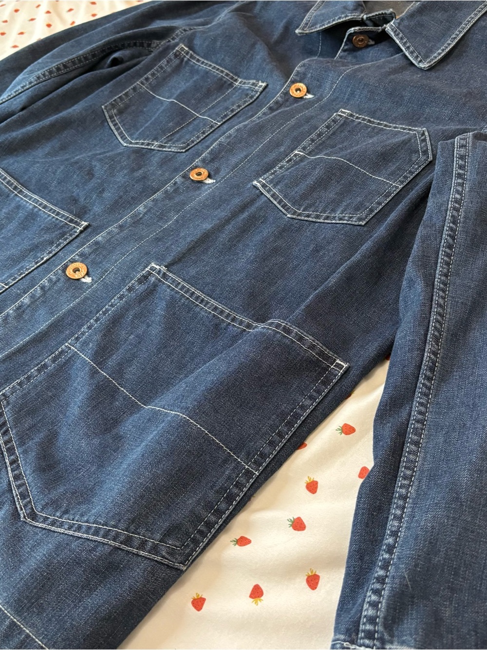 Denim Chore Jacket Women’s M - Zara Jeanswear Made in Turkey